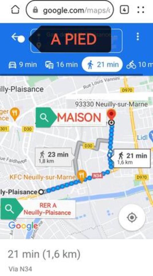 Chambre Dans Une Maison Partagee Neuilly-sur-Marne Εξωτερικό φωτογραφία